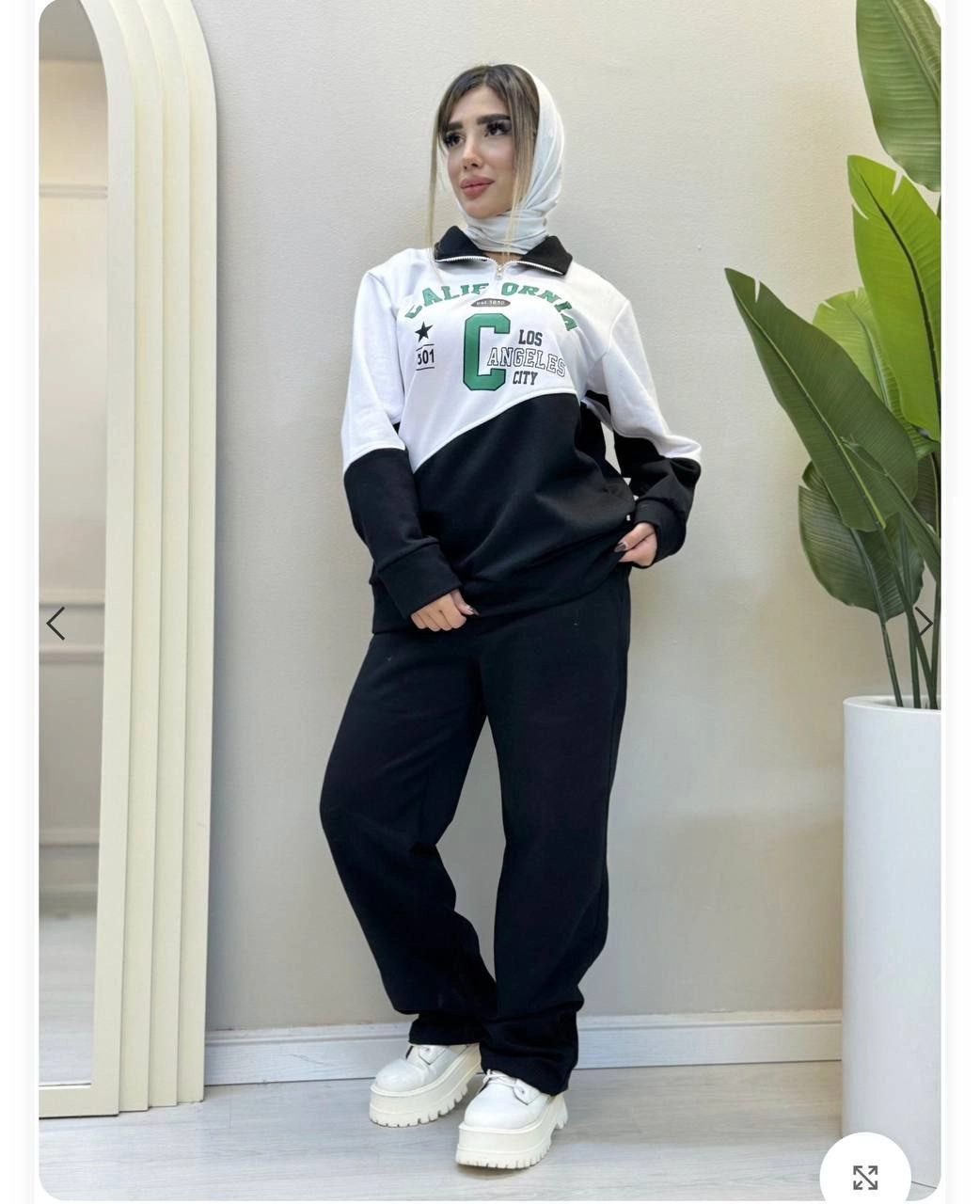 ست نیم زیپ و شلوار بگ کالیفرنیا