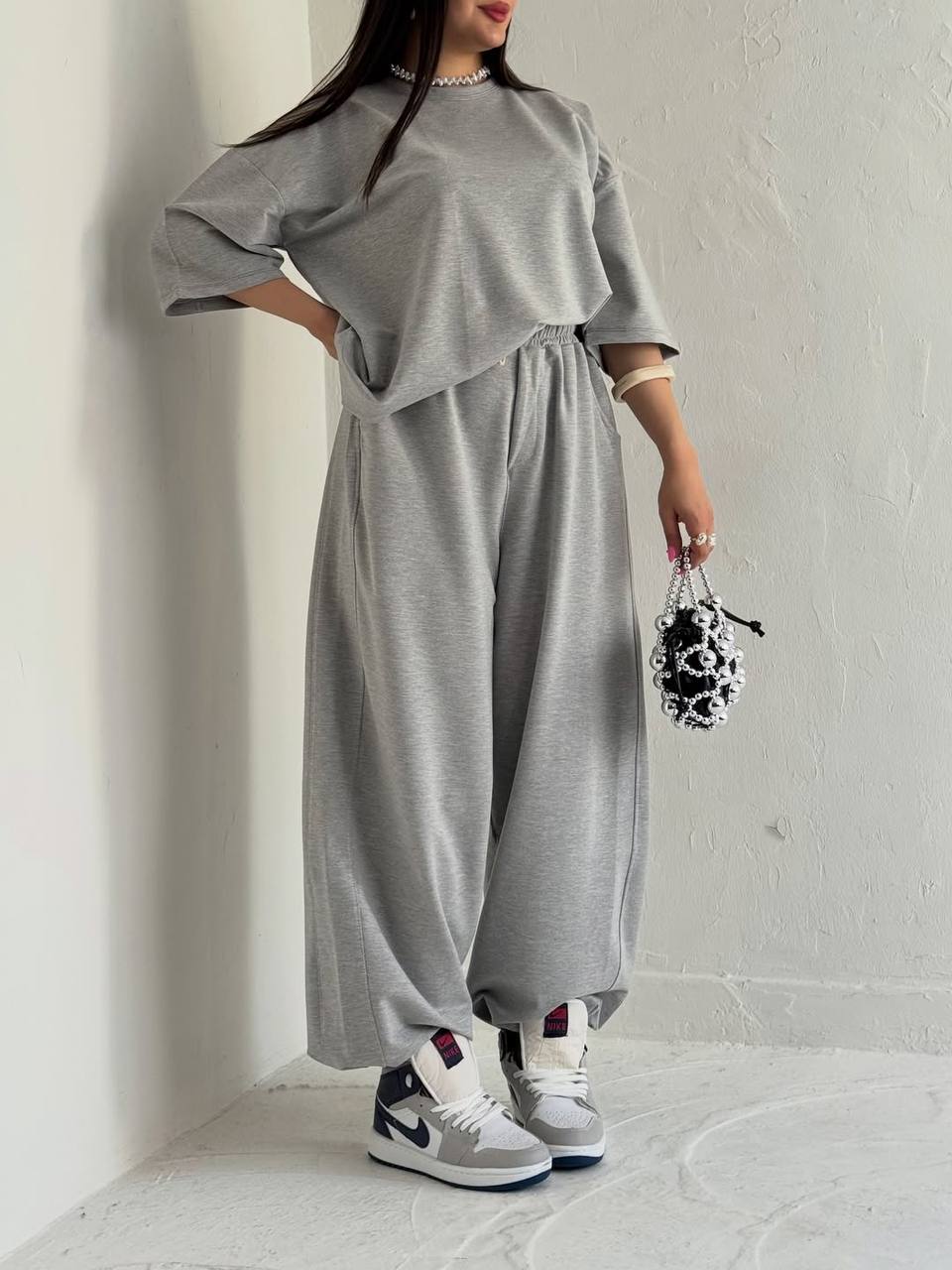 ست تیشرت و شلوار بگ گلکسی دخترانه و زنانه